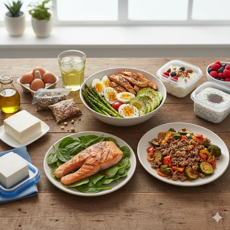 Plano Simples de Refeições Ricas em Proteína e com Menos Carboidratos